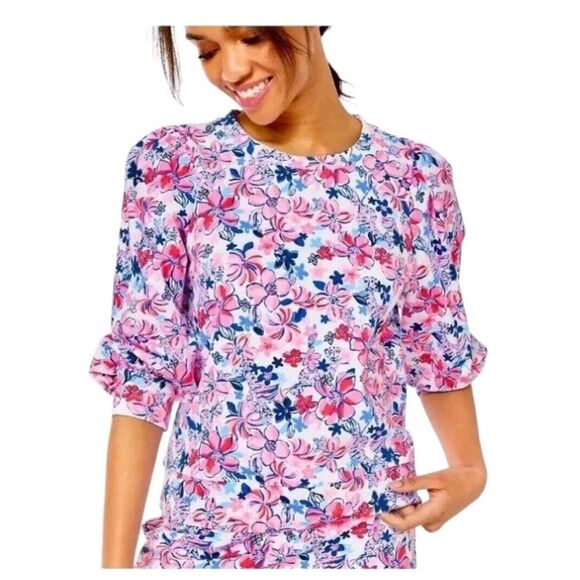 Lilly Pulitzer Corden Sweatshirt sz Small in Party Like A Lobster - Picture 1 of 15